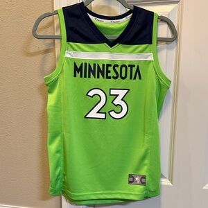 Fanatics Lime Green and Navy Kids Minnesota Timberwolves Jersey